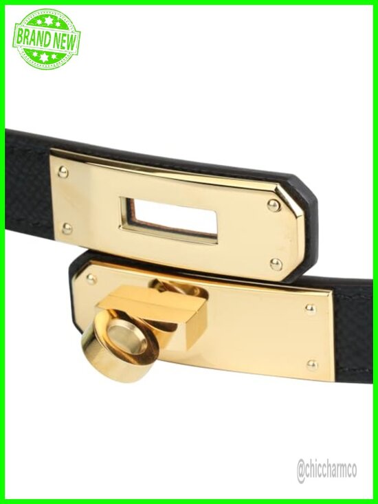 Italian Leather Turn Lock Belt - Adjustable for Dresses, Jeans, Coats main image 4